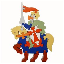 Dřevěné puzzle - Rytíř