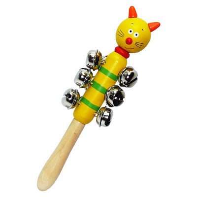 Dřevěné chrastítko II - Kočička