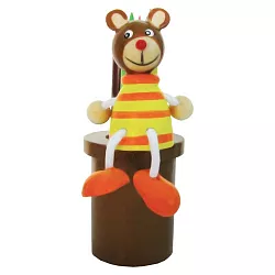 Dřevěný stojánek na tužky II - Medvídek