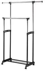 Věšák 90-142x44x97-170cm - Černá