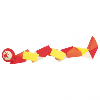 Dřevěný skladací had - Lev