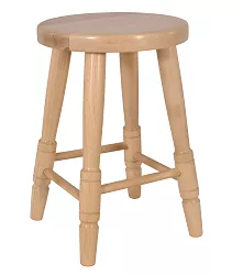 Dřevěný taburet v.45cm - Šedá