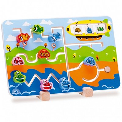 Dřevěné hrací deska - auta jedou - POSLEDNÍ KUS