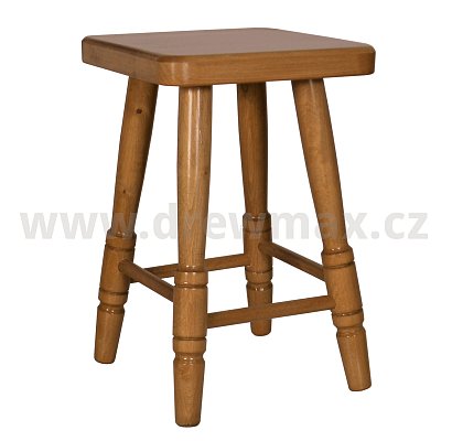 Dřevěný taburet v.45cm - Dub