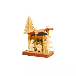 Dřevěný betlém - v.17cm - POSLEDNÍ KUSY