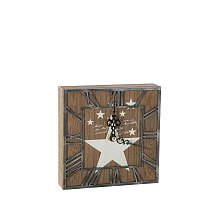 Stolní hodiny 16x16cm - Hnědá