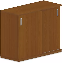 Stolová skříň s posuvnými dveřmi 100x42x75cm - Šedá