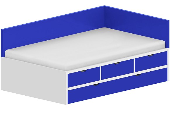 Dětská postel 120x200cm s úložným prostorem Anna - Royal Blue