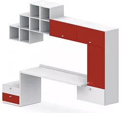 Stolová sestava 280x55x220cm - Chilli red