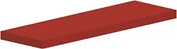 Police rovná 80x25x3,6cm - Chilli red