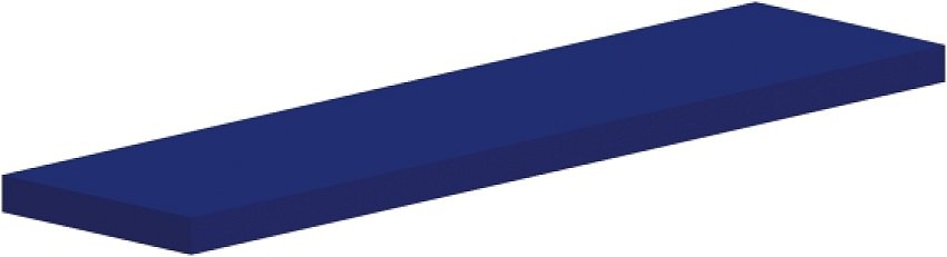 Police rovná 100x25x3,6cm - Brilliant white