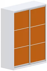 Šatní skříň s posuvnými dveřmi 160x62x205cm - Chilli red
