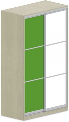 Šatní skříň s posuv. dveřmi se zrcadlem 120x62x205cm - Marmara blue