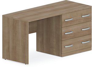 Stůl s deskovou podnoží 150x45cm - Buk bílý