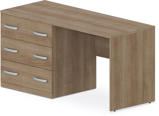 Stůl s deskovou podnoží 150x45cm - Buk bílý