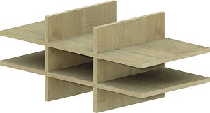 Policová vložka do skříně 76,3x37x33,3cm - Bílá