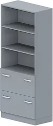 Skříň policová, registratury/niky 80x42x187,5cm - Šedá