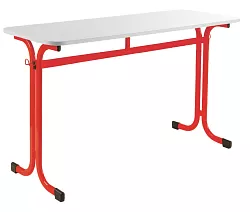 Školní dvoumístná lavice bez košíku - v. 82 cm - Zelená/Bílá