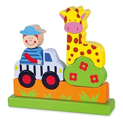 Dřevěné magnetické puzzle - Zoo - POSLEDNÍ KUSY