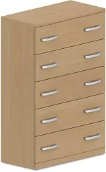Komoda zásuvková 80x40x145cm - Buk bílý