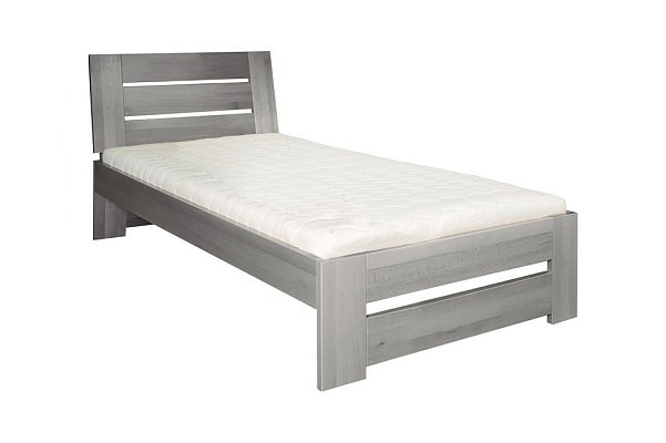 Postel z masivního buku, jednolůžko 100x200cm - Buk-ořech