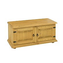 Botník / Komoda z masivní borovice 100x45x40 cm - Rustikal - jasný vosk