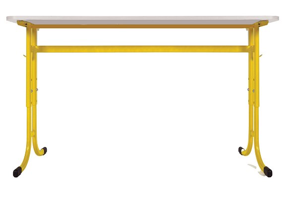 Školní stůl TITAN PLUS dvoumístný bez košíku - v. 59 až 82 cm - Zelená/Bílá