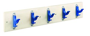 5 místný nástěnný otočný háček na oděvy - Modrá