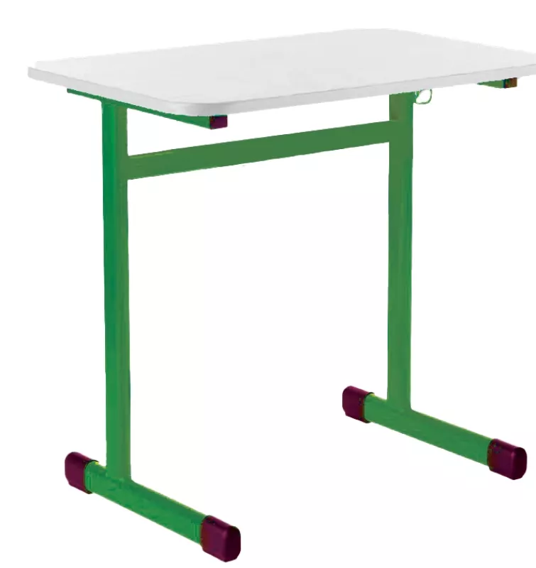 Školní stůl TITAN jednomístný bez košíku - v. 64 cm - Oranžová/Javor