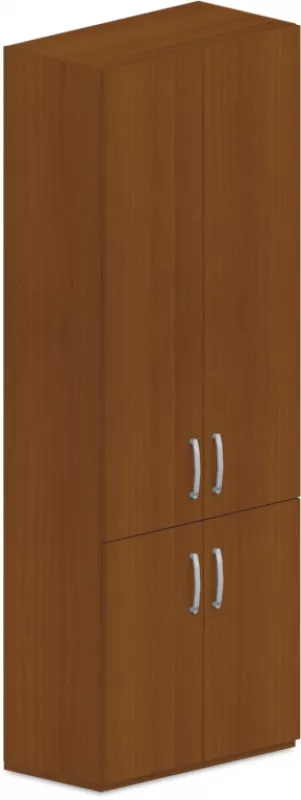 Skříň policová, dvířka 80x42x215,5cm - Bílá