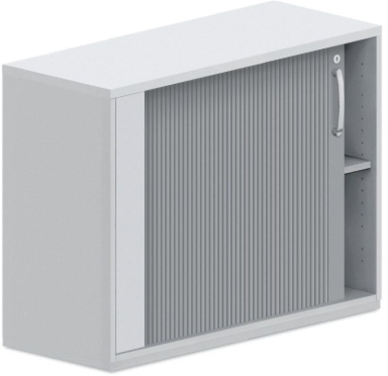 Stolová skříň s roletou 100x42x75cm - Šedá