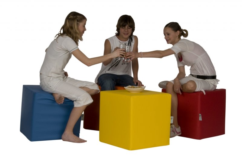 Sedací kostka - Kubo 48x48x48cm - Červená