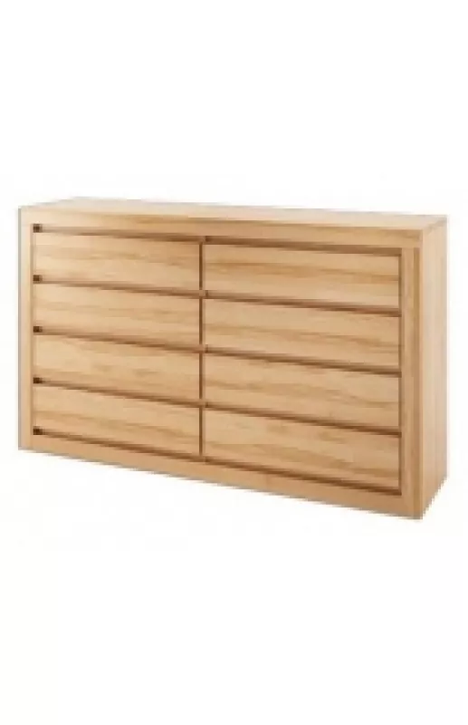 Komoda zásuvková z přírodního buku 150x41x90cm - Rustikal