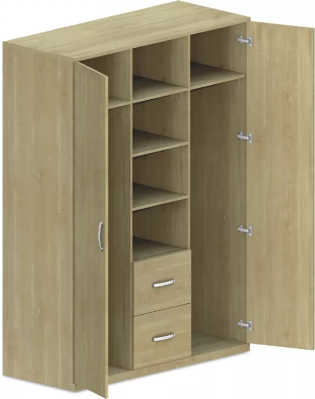 Dvojitá šatní skříň 150x62x205cm - Dub Lindberg