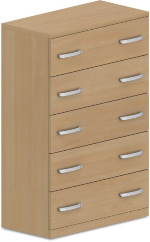 Komoda zásuvková 80x40x145cm - Dub Lindberg