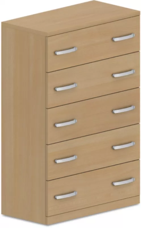 Komoda zásuvková 80x40x145cm - Olše zlatočervená