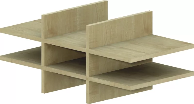 Policová vložka do skříně 76,3x37x33,3cm - Třešeň