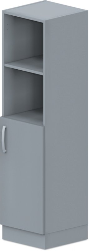 Skříň policová, dvířka/niky 40x42x152,5cm - Šedá