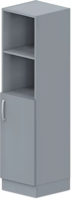 Skříň policová, dvířka/niky 40x42x152,5cm - Bílá