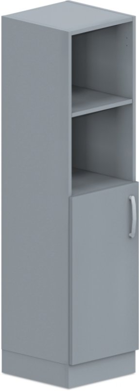 Skříň policová, dvířka/niky 40x42x152,5cm - Šedá