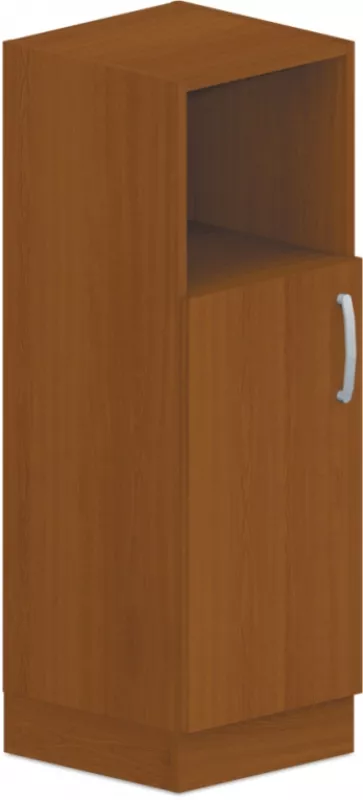 Skříň policová, dvířka/niky 40x42x117,5cm - Bílá