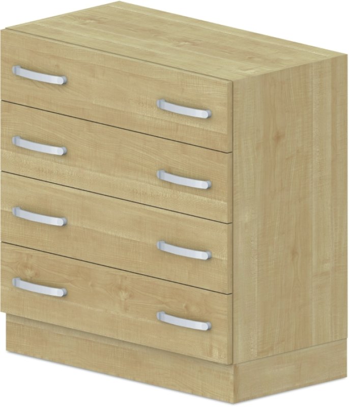 Skříň policová, zásuvky 80x42x82,5cm - Šedá