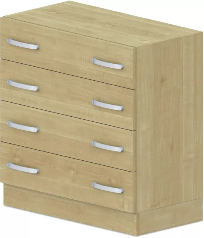 Skříň policová, zásuvky 80x42x82,5cm - Šedá