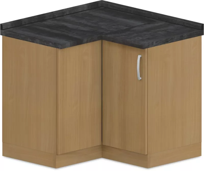 Spodná skrinka rohová 100x100x90cm - Biela