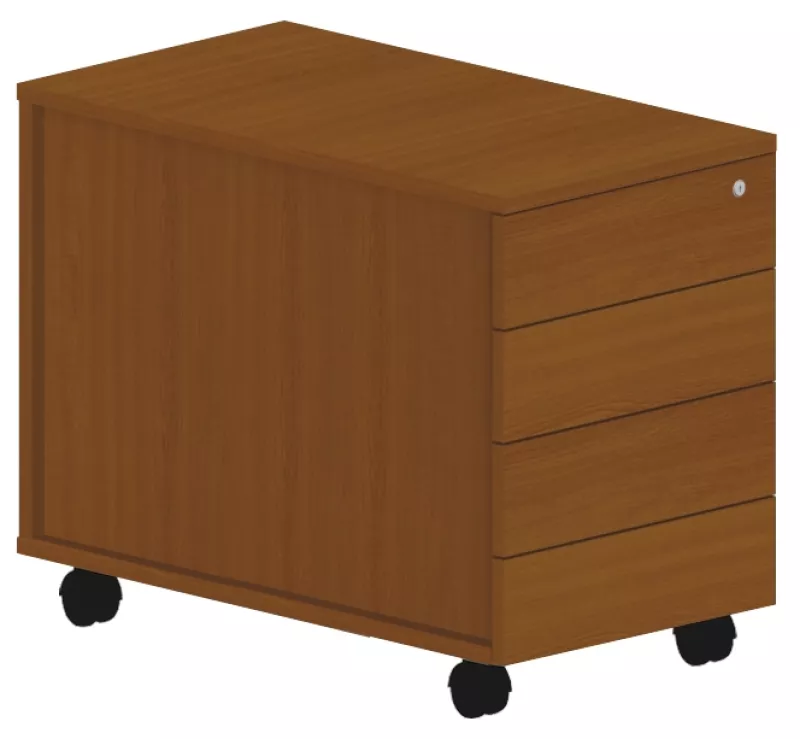 Mobilní kontejner bezúchytkový 43x80x59,5cm - Wenge