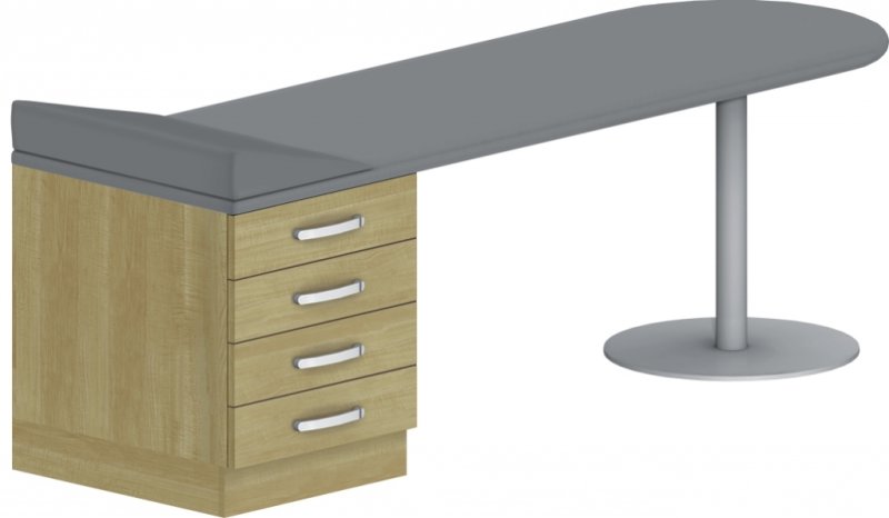 Vyšetřovací lehátko 195x60x60cm - Šedá