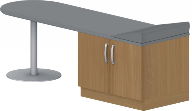 Vyšetřovací lehátko 195x60x60cm - Šedá