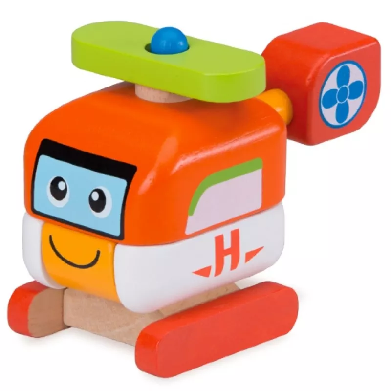 Dřevěný skládací vrtulník