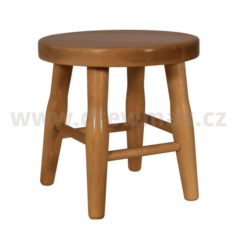 Dřevěný taburet  v.31cm - Šedá