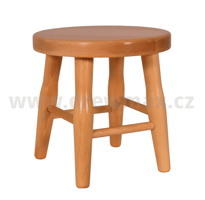 Dřevěný taburet  v.31cm - Šedá